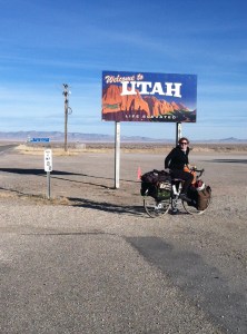 At the border of Nevada and Utah
