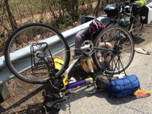 "But what if you get a flat tire?" "Well, we fix it!" 